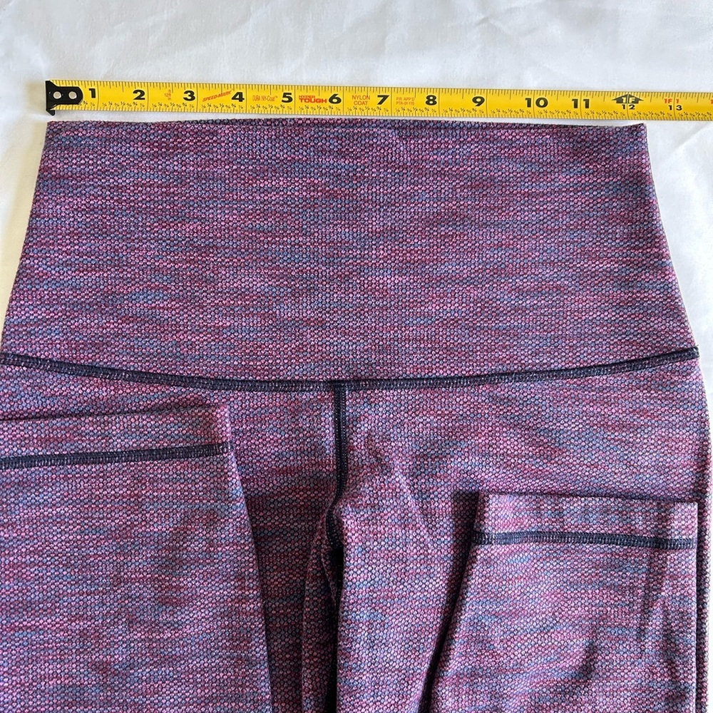 Lululemon Wunder Under Crop Diamond Jacquard Space Dye Blue Magenta Size S - Picture 8 of 11